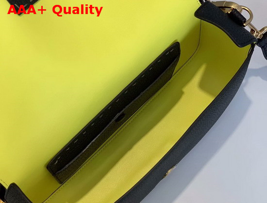 Fendi Baguette Bag in Black Romano Leather Replica