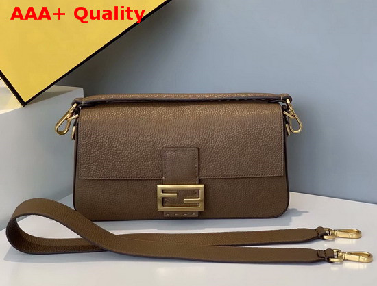 Fendi Baguette Bag in Brown Romano Leather Replica