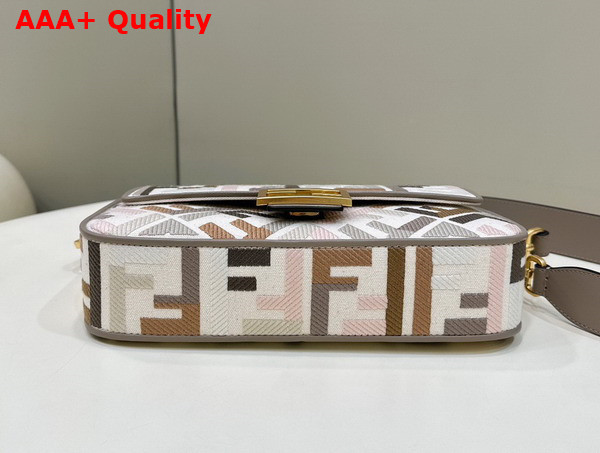 Fendi Baguette Bag in Multicolour Canvas with FF Embroidery Replica