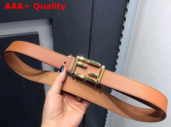 Fendi Baguette Belt in Brown Calfskin Replica