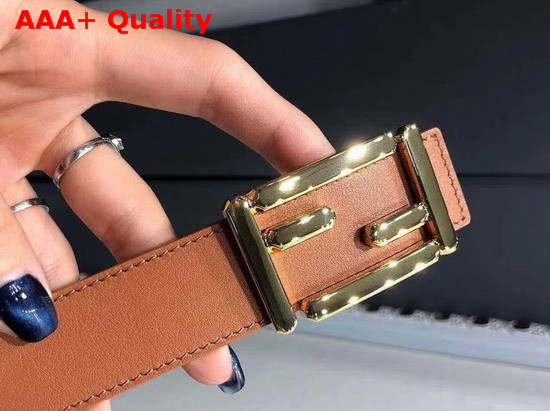 Fendi Baguette Belt in Brown Calfskin Replica