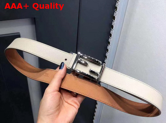 Fendi Baguette Belt in Light Grey Calfskin Replica