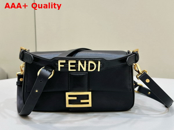 Fendi Baguette Black Nappa Leather Bag Replica