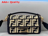 Fendi Baguette Black Raffia FF Bag Replica