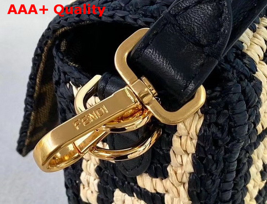 Fendi Baguette Black Raffia FF Bag Replica