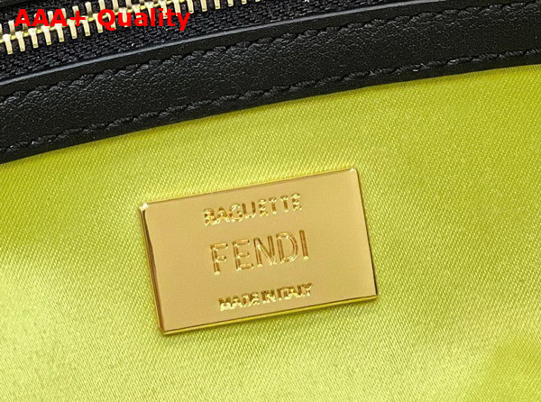 Fendi Baguette Black Sequin and Leather Bag Replica