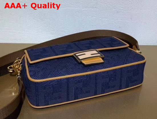 Fendi Baguette Blue Denim Bag Replica