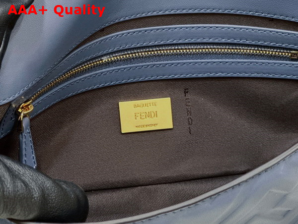 Fendi Baguette Blue Nappa Leather Bag Replica