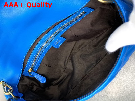Fendi Baguette Blue Nappa Leather FF Bag Replica