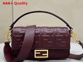 Fendi Baguette Burgundy Nappa Leather Bag Replica