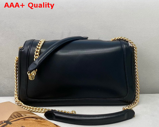 Fendi Baguette Chain Black Nappa Leather Bag Replica