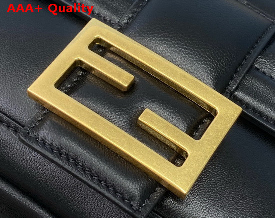 Fendi Baguette Chain Black Nappa Leather Bag Replica