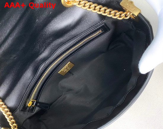 Fendi Baguette Chain Black Nappa Leather Bag Replica