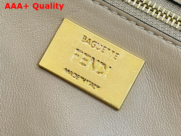 Fendi Baguette Dove Gray Crocodile Leather Bag Replica