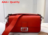 Fendi Baguette Fendi Roma Amor Leather Bag in Red Replica