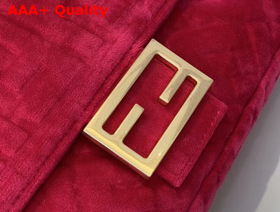 Fendi Baguette Fuchsia Velvet Bag Replica