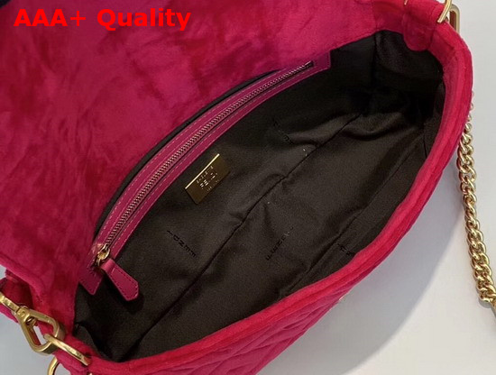 Fendi Baguette Fuchsia Velvet Bag Replica