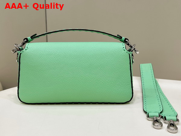 Fendi Baguette Green Selleria Bag with Oversize Topstitching Replica