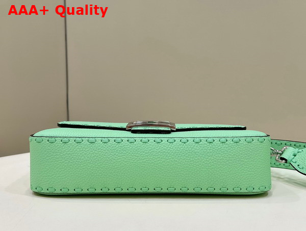 Fendi Baguette Green Selleria Bag with Oversize Topstitching Replica