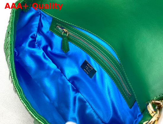 Fendi Baguette Green Sequined Bag Replica