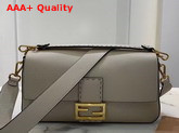 Fendi Baguette Large Bag in Beige Romano Leather Replica