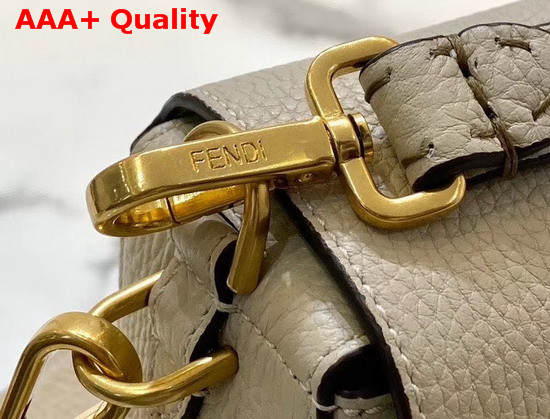 Fendi Baguette Large Bag in Beige Romano Leather Replica