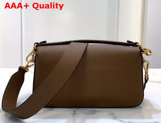Fendi Baguette Large Bag in Brown Romano Leather Replica