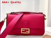Fendi Baguette Large Bag in Fuchsia Romano Leather Replica