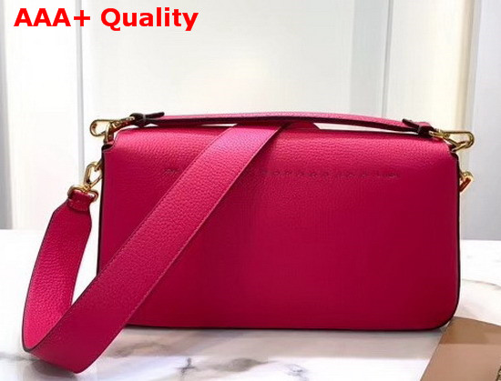 Fendi Baguette Large Bag in Fuchsia Romano Leather Replica