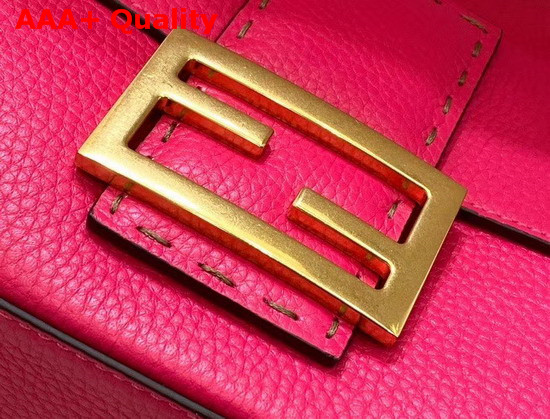 Fendi Baguette Large Bag in Fuchsia Romano Leather Replica