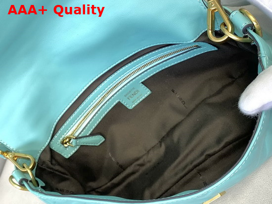 Fendi Baguette Light Blue Nappa Leather FF Bag Replica