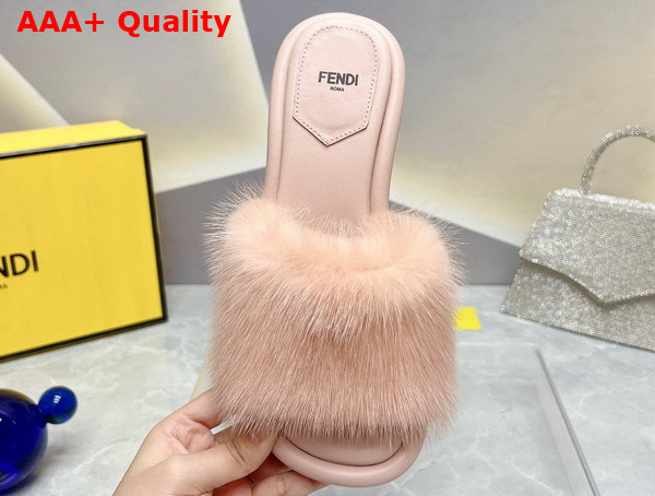 Fendi Baguette Light Pink Mink Slides Replica