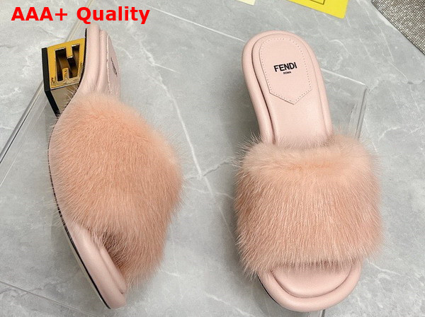 Fendi Baguette Light Pink Mink Slides Replica