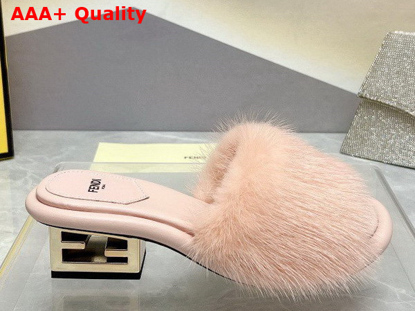 Fendi Baguette Light Pink Mink Slides Replica