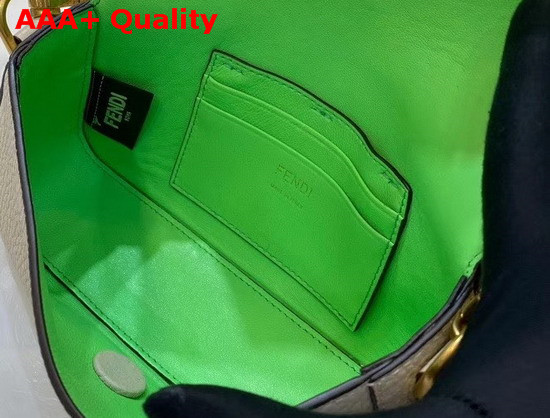 Fendi Baguette Mini Bag in Beige Romano Leather Replica