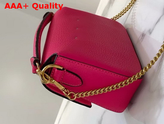 Fendi Baguette Mini Bag in Fuchsia Romano Leather Replica