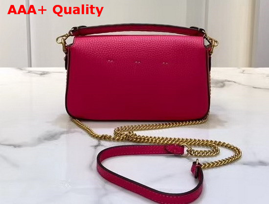 Fendi Baguette Mini Bag in Fuchsia Romano Leather Replica