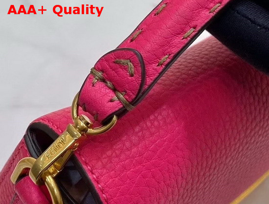 Fendi Baguette Mini Bag in Fuchsia Romano Leather Replica