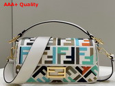 Fendi Baguette Multicolor Canvas Bag with FF Embroidery Replica