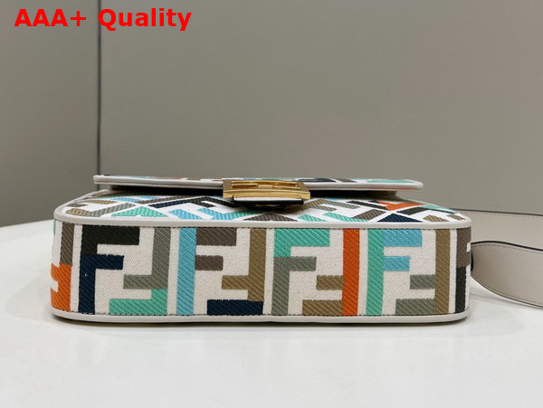 Fendi Baguette Multicolor Canvas Bag with FF Embroidery Replica