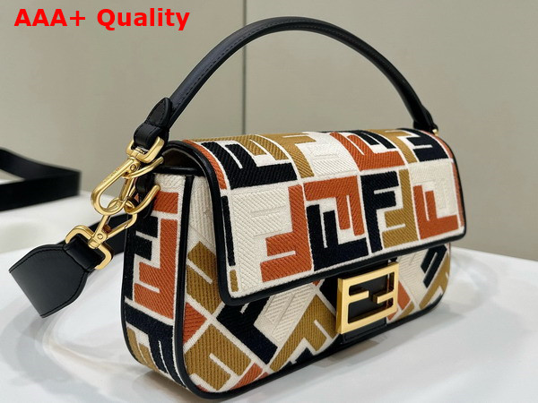 Fendi Baguette Multicolor Canvas with FF Embroidery Replica