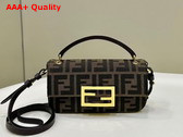 Fendi Baguette Phone Pouch Brown FF Fabric Pouch Replica