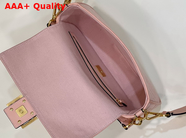 Fendi Baguette Pink FF Canvas Bag Replica