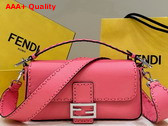Fendi Baguette Pink Selleria Bag with Oversize Topstitching Replica