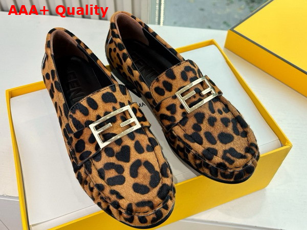 Fendi Baguette Printed Cavallino Calfskin Loafers Replica