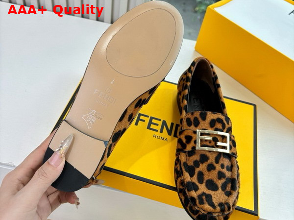 Fendi Baguette Printed Cavallino Calfskin Loafers Replica