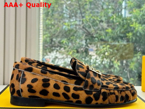 Fendi Baguette Printed Cavallino Calfskin Loafers Replica
