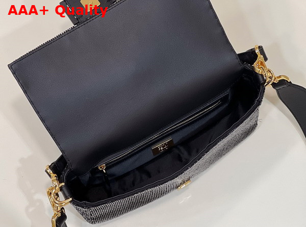 Fendi Baguette Re Edition Bag in Black Beads Replica