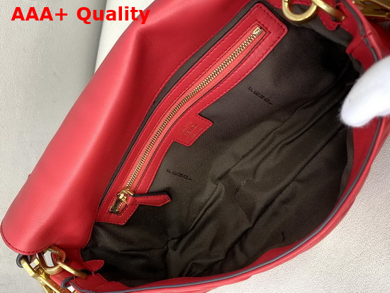 Fendi Baguette Red Nappa Leather FF Bag Replica