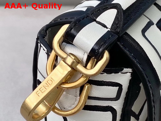 Fendi Baguette White Nappa Leather Print Bag Replica